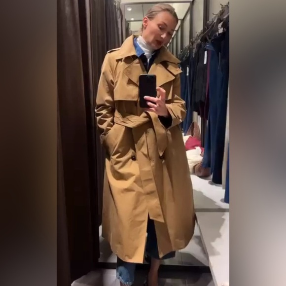 🔥🔥Zara Water Repellent trench coat(oversized) - Picture 11 of 13